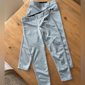 Under Armour Gray utility baseball Pants - 2 Pair